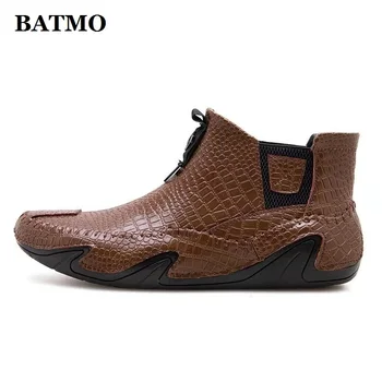 BATMO 2022 новое поступление, зимняя утепленная теплая повседневная обувь для мужчин, мужская обувь из натуральной кожи 1908