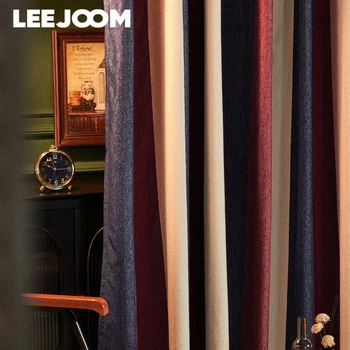 LEEJOOM Современная стильная затемненная штора в полоску, Французские шторы на окнах, Жалюзи для домашнего декора гостиной, 1ШТ