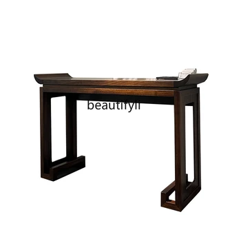 Ugyen Wood Новые китайские консольные столы из массива дерева Домашняя консоль простой Дзен у стены длинный узкий стол-алтарь