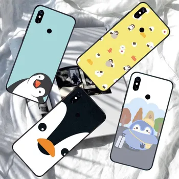 Милый Чехол с Пингвином Для Телефона Xiaomi Redmi Note 11 10 9T 8 7 Pro Redmi 10 9 9A 9C 8 7 6 Мягкий Черный Чехол Для Телефона