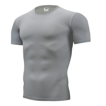Модная футболка Для мужчин, компрессионные облегающие футболки с коротким рукавом, Модная одежда, бесплатный транспорт, Лето 2023