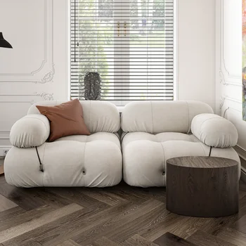 Модульный диван Nordic для гостиной, диван из овечьей шерсти, комбинированный диван-кушетки для гостиной, мебель для гостиной
