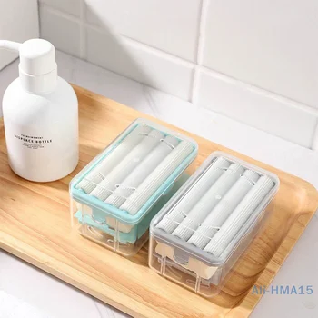Новая коробка для мыла для мытья рук Многофункциональная коробка для мыльных пузырей Бытовой Автоматический ролик для слива мыла Тип дренажа для мыла для стирки