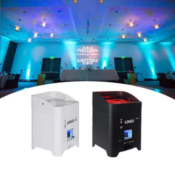 Профессиональная сцена DMX с беспроводным питанием 6в1 LED RGBWA UV с батарейным питанием 6X18 Вт для дискотеки, вечеринки, клуба, свадьбы