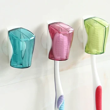 Пылезащитный чехол для зубной щетки на присоске, 3 шт. /упак. Бытовая Семейная Настенная пылезащитная подставка для зубных щеток, аксессуары для ванной комнаты