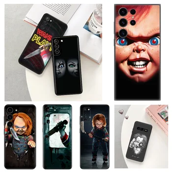 Силиконовый Мягкий Чехол для Телефона Samsung Galaxy S23 5G S22 S21 Ultra S20 FE S10 Lite S9 S8 Plus Horror Child Chucky Fundas
