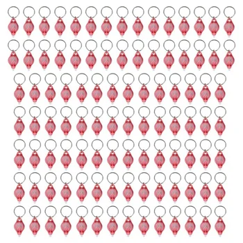Упаковка из 100 светодиодных Брелоков-Фонариков, 395Нм УФ-Брелок-Фонарик, УФ-фонарик-Брелок