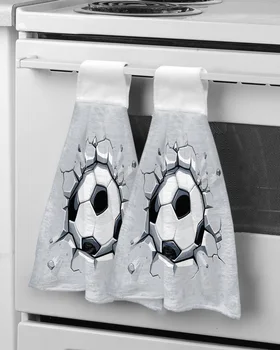 Футбол Спортивное полотенце для рук из Микрофибры Салфетки для подвешивания Салфетки Для чистки посуды Полотенце Для ванной Кухонные Инструменты Аксессуары