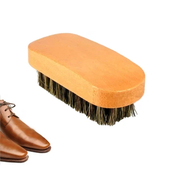 Щетки для чистки обуви из свиной шерсти со щетиной из конского волоса для ботинок, щетка для чистки обуви из замши и нубука
